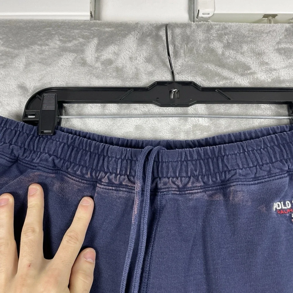 Vtg Polo Ralph Lauren Sport Sweatpants Mens Medium HEAVYWEIGHT Cotton Drawstring